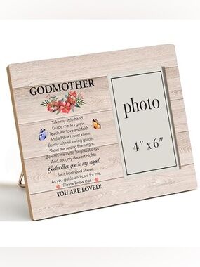 Godmother Floral Photo Frame Look 4x6